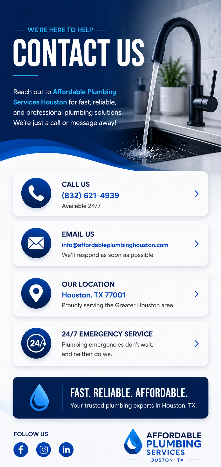 Affordable Plumbing Services Houston