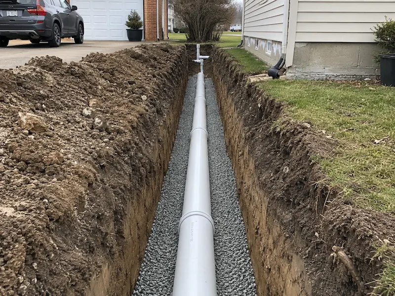 New main sewer line installed by Affordable Plumbing Services